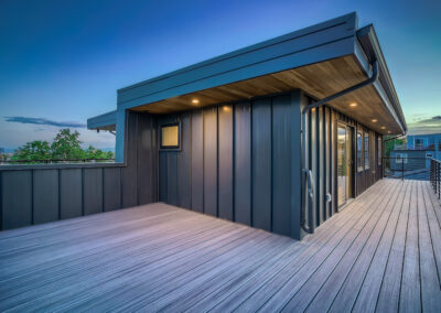 Deck of a house on the top floor